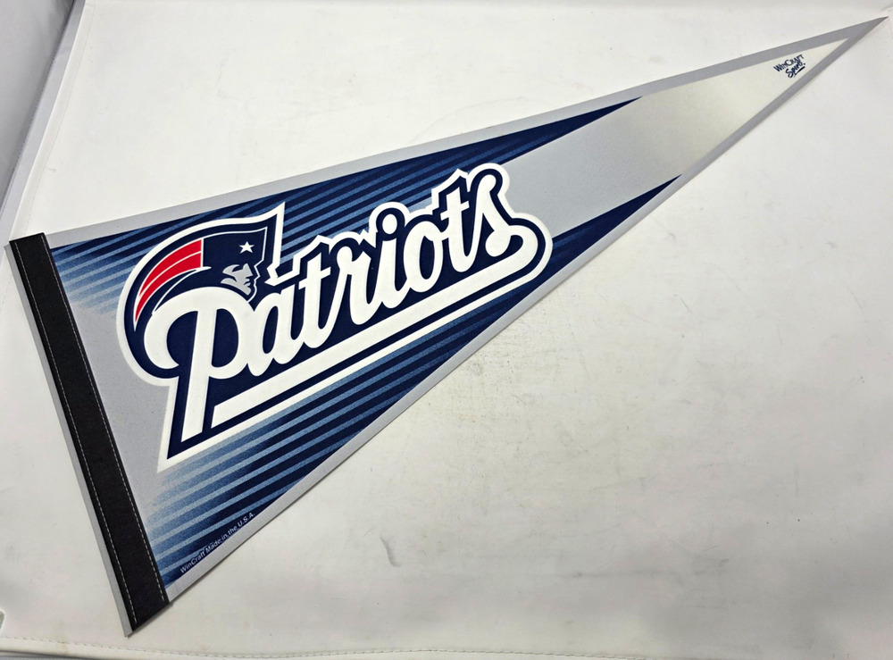 New England Patriots Pennant Flag NFL Football Blue Gray White Red